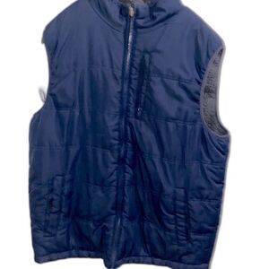 Men’s Vintage Blue Fleece Sherpa Vest